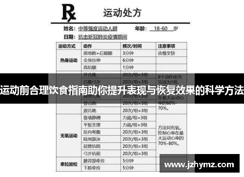 运动前合理饮食指南助你提升表现与恢复效果的科学方法